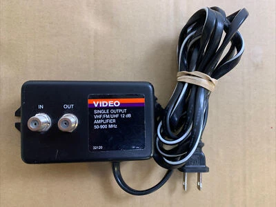 VIDEO Single Output  Model#32120 / FM / UHF 50-900 MHz 12 dB Signal Amplifier - Image 1 of 4