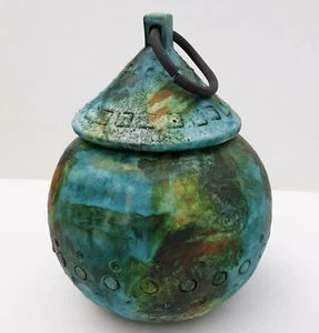 Alvino Bagni for Raymor Sea Garden Glazed Pottery Urn w Lid ITALY SEE & READ - Picture 1 of 20