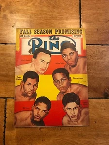 THE RING VINTAGE BOXING MAGAZINE RARE 1952 SEPTEMBER CHUCK DAVEY JOHNNY SAXTON - Picture 1 of 4