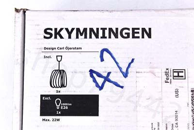 Lámpara Colgante IKEA SKYMNINGEN BLANCA 404.258.17 Completa Hogar NUEVA en Caja  Foto 1 de 4
