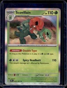 Scovillain SV03: Obsidian Flames Pokémon #025/197 Holo Raro Casi Nuevo+ - Imagen 1 de 2