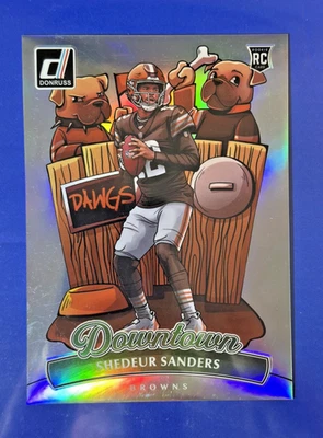 2025 PANINI DONRUSS FOOTBALL SHEDEUR SANDERS DOWNTOWN JUMBO BROWNS ROOKIE 🔥 - Image 1 of 4