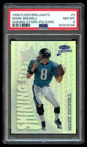 Pulsars Fleer Brilliants Shining Stars 1998 #4 Mark Brunell PSA 8 NM-MT - Foto 1 di 2