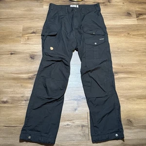 Fjallraven Men’s Size 36 Vidda Pro Trousers G-1000 Long 34” Black Cargo - Picture 1 of 17