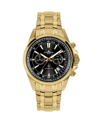 JACQUES LEMANS Hombre Reloj Informal de Cuarzo Vestido Clásico Esfera Negra Impermeable Redondo Foto 1 de 4