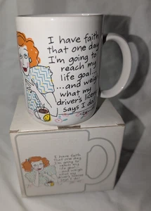 Schuhkarton Grüße Humor Kaffeebecher Neuheit Damen Gewicht Vintage mit Karton - Bild 1 von 13