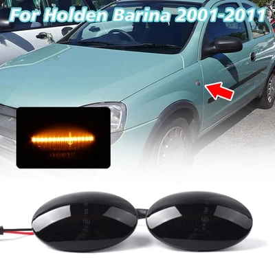 For Holden Barina 2001-2011 2x Smoke Side Marker Guard Indicator Flasher Lights - Image 1 of 4