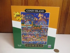 Dowdle Volkskunst Puzzle 500 Stck. Coney Island NY 16" x 20" NEU in Box USA - Bild 1 von 5