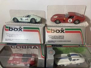 1:43 Made In Italy Vintage Collectable Model Cars Set X4 Ferrari Jaguar Shelby - Picture 1 of 12