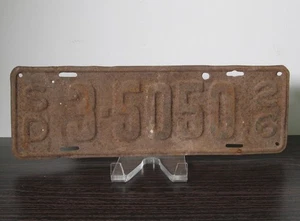 1926, 3-5050 | South Dakota Nummernschild - rostig, antiker Scheunenfund - Bild 1 von 2