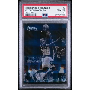 1998 Skybox Thunder Lift Off #7LO Stephon Marbury PSA 10 Minnesota Timberwolves - Picture 1 of 7