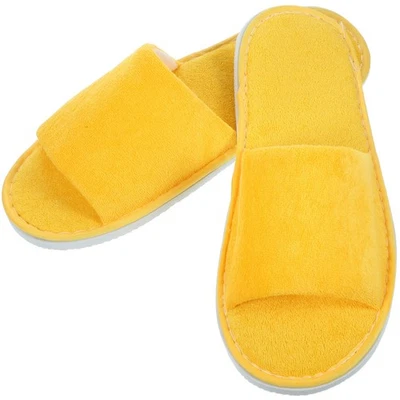 4 Pairs Disposable Hotel Supplies Comfy Slippers for Women Single Use Travel - Image 1 of 4