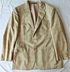 Burberry London Men  Quiet Luxury Wool Beige Jacket, Tartan pattern, L 54 size - Imagen 1 de 24