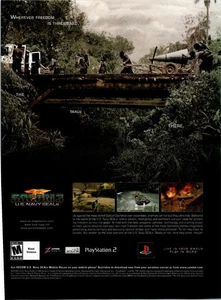 2006 • Socom 3 US NAVY SEALS PS2 anuncio impreso • Y2K 2000s ADS-68 - Imagen 1 de 2