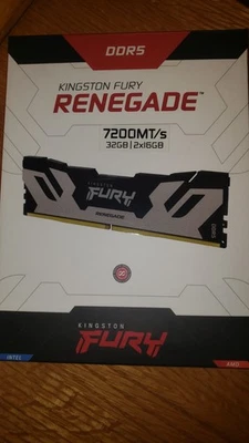 Kingston FURY Renegade Silver 32G PC5-51200 DDR5-7200 XMP Memory - Image 1 of 2