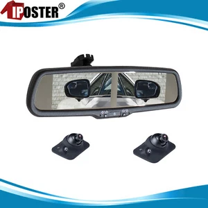 4.3" Dual Screen Mirror Monitor Side Camera for Car Front Side Rear View Reverse - Picture 1 of 13