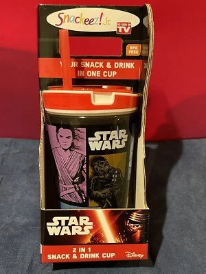Snackeez Star Wars CHEWY FALCON KYLO BB-8 REY Disney Snack TRAVEL 8oz Drink Cup - Image 1 of 4
