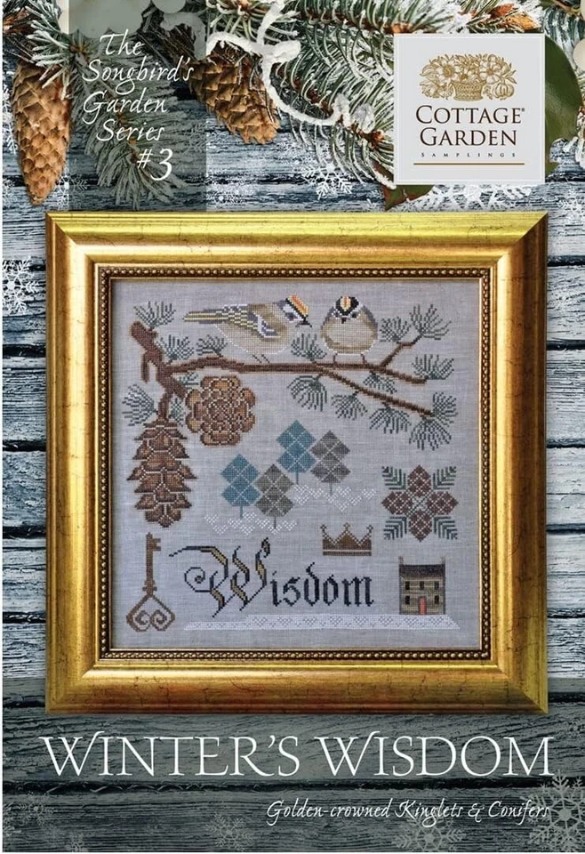 COTTAGE GARDEN Counted Cross Stitch Chart Pattern Songbird's WINTER WISDOM - Image 1 of 1