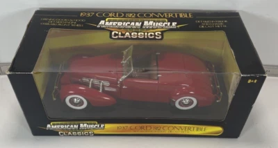 ERTL American Muscle 1937 Cord 812 Convertible Red Diecast 1:18 Scale VTG - Image 1 of 4