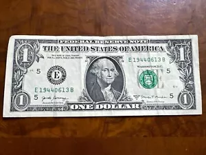 $1 One Dollar Bill 19440613 birthday June 13, 1944 1st Launch Of 🚀 V-1 Bombs - Picture 1 of 3