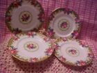 Paragon Tapestry Rose 4 Bread &amp; Butter 6 1/2&quot;  Lovely English Bone China MINT!!