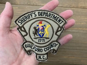 Guilford County Sheriff Dept Police Patch North Carolina Large 4” Brown w Crest - Picture 1 of 12