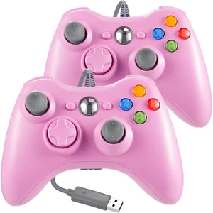 2PC Xbox 360 Gamepad Joypad Controller For Microsoft Xbox 360 Slim PC Video Game - Picture 1 of 8