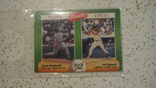 1992 French's Baseball Cards Sealed Hangtag Pack, 3 Cards Knoblauch/Bagwell.