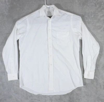 Camisa Paul Fredrick Para Hombre 16-36 Abotonada Manga Larga Algodón Blanco Informal Foto 1 de 4