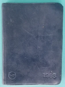 Lufthansa Airlines 1966 Vintage Pocket Diary and Calendar Book w/ Pen RARE - Picture 1 of 5