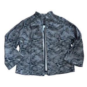 NEU CHICO’S Damen Blazer Jacke Spitze schwarz Gr. 1 - Bild 1 von 5