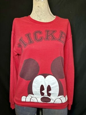Disney Rojo Mickey Mouse Sudadera Pullover Talla S 3/5 Mujer’s Foto 1 de 4