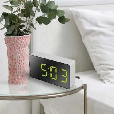 LED Digital Clock Alarm Multifunctional Snooze USB Desk  Large Mode Night - Image 1 of 4
