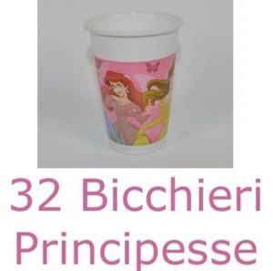 SET 32 BICCHIERI IN PLASTICA PRINCIPESSE DISNEY COMPLEANNO 4 confezioni da 8 PZ - Foto 1 di 8