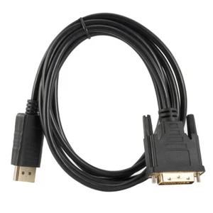 Adaptateur de liaison double câble mâle DisplayPort plaqué or DP vers DVI-D 1,8 M - Photo 1/6