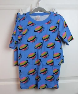 Girl's Hanna Andersson Short Johns Organic Cotton Blue Planet Print Sz 160 14-16 - Picture 1 of 4