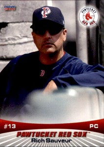 2011 Pawtucket Red Sox Choice 30 Rich Sauveur Bradenton Florida FL Baseball Card