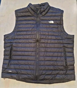 The North Face Puffer Vest Mens XXL Black Goose Down 700 Fill Packable - Picture 1 of 9