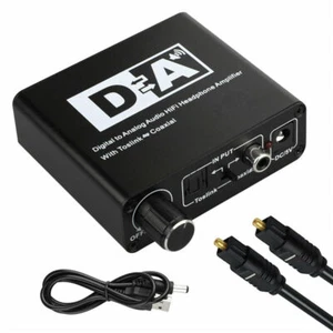 Digital Analog Audio Wandler Coaxial/Toslink zu Cinch RCA R/L 3.5MM Konverter KG - Bild 1 von 9