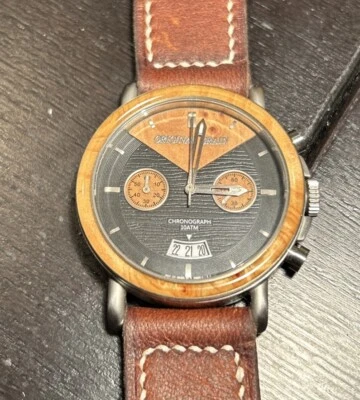 Original Grain Alterra Chronograph 44mm Koa Stone Washed Watch - Image 1 of 4