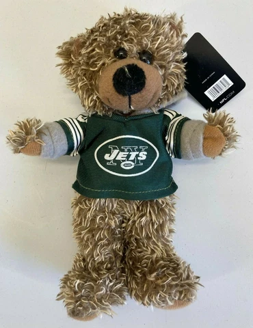 NFL New York Jets Plush Football Teddy Bear Team Fan Jersey Stocking Stuffer Cover