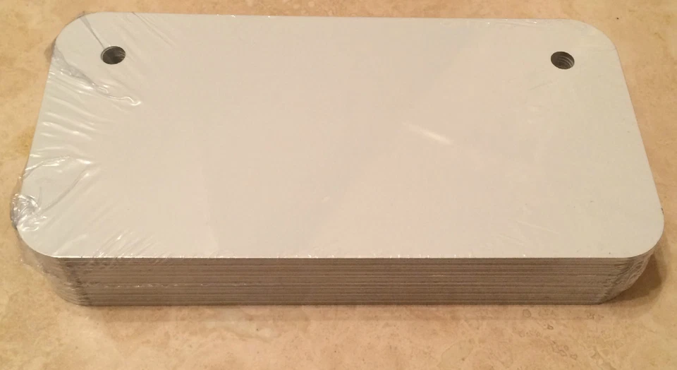 30 Pieces BIKE TAG - ALUMINUM SUBLIMATION BLANKS 3"x 6" / WITH HOLES - Image 1 of 1