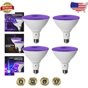 Energy-Efficient 4-Pack Blacklight Bulbs - 20W E26 for Dramatic Effects - Picture 1 of 9
