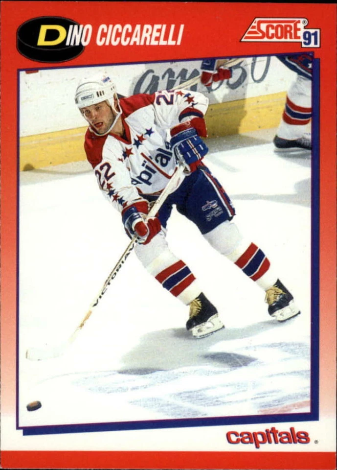 1991-92 Score Canadian Bilingual #128 Dino Ciccarelli  Capitals - Image 1 of 1