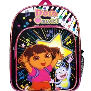 Zaino Dora L'Esploratrice Con Stivali Amo Musica Mini 10" - Foto 1 di 3