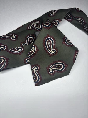 Corbata Robert Talbott verde cachemira para hombre 100 % seda 58” Foto 1 de 4