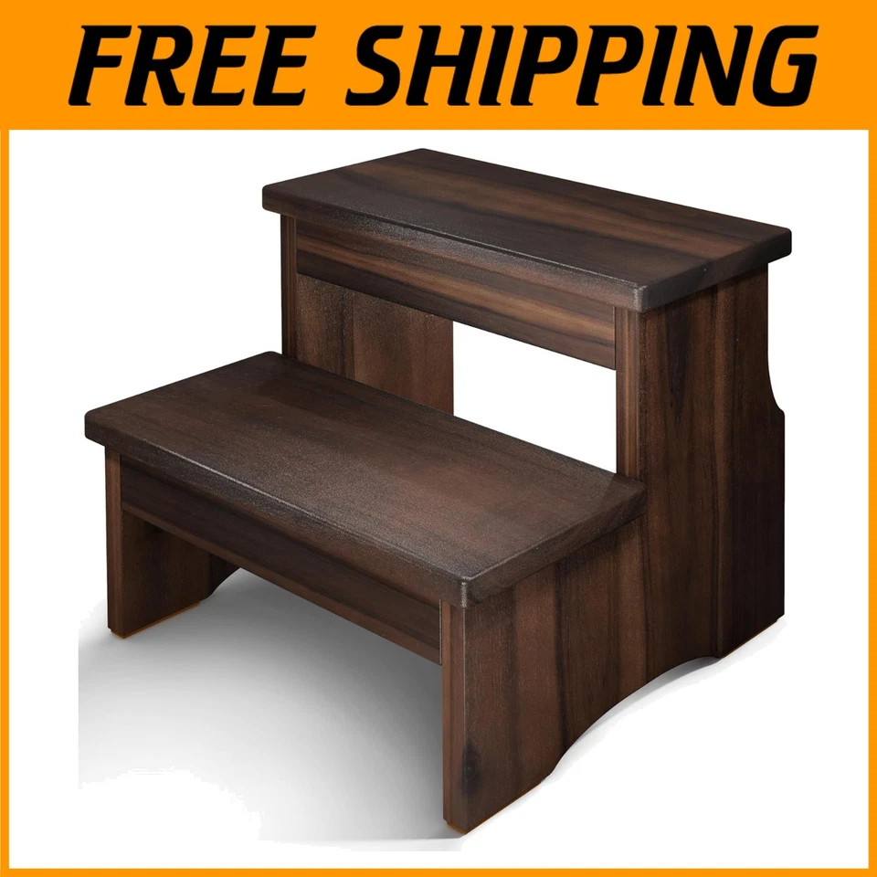 Heavy Duty Wooden Step Stool for Adults & Kids - Image 1 of 4