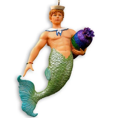 Rare ©2004 December Diamonds SAMMY THE SAILOR Merman Ornament 55-90079 - Image 1 of 3