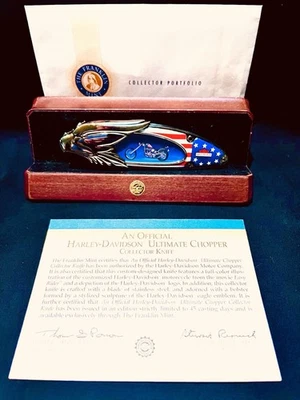 Cuchillo de coleccionista oficial Franklin Mint Ultimate Chopper con exhibición. Foto 1 de 4