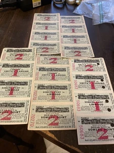 5 sheets Train tickets Atlantic City & Shore Railroad 20 tickets Vintage - Picture 1 of 6